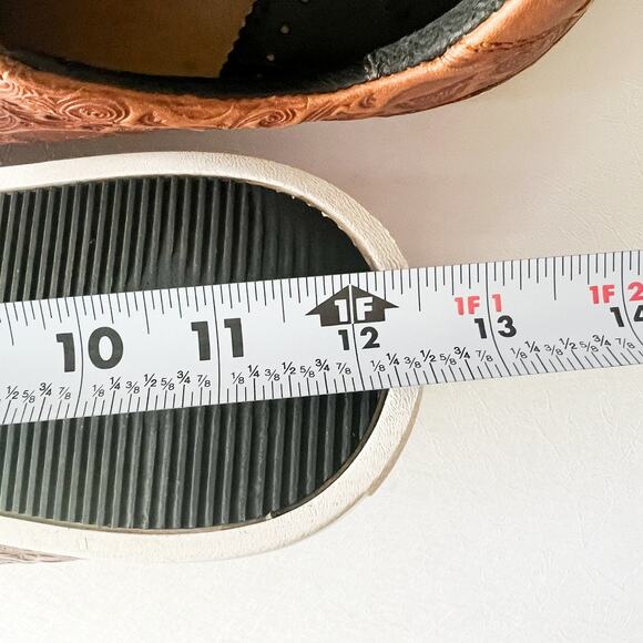 Robert Graham Skull Embossed Brown Leather Sneaker - Picture 5 of 16